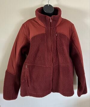 Lululemon Textured Fleece Full-Zip Jacket Women's 14 Date Brown